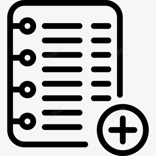 笔记本教育19直线图标svg_新图网 https://ixintu.com 教育19 直线 笔记本