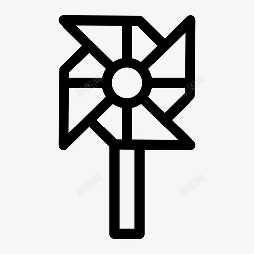 风车旋转玩具图标svg_新图网 https://ixintu.com 旋转 玩具 风车