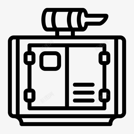发电机电力发动机图标svg_新图网 https://ixintu.com 动力 发动机 发电机 备用 电力