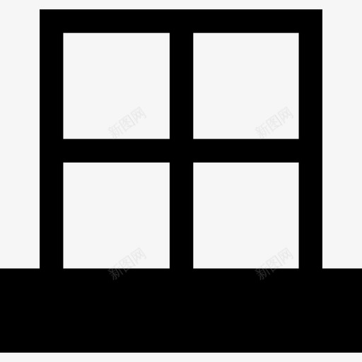 窗户家具15填充图标svg_新图网 https://ixintu.com 填充 家具15 窗户