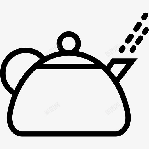 茶壶美食收藏2线性图标svg_新图网 https://ixintu.com 线性 美食收藏2 茶壶