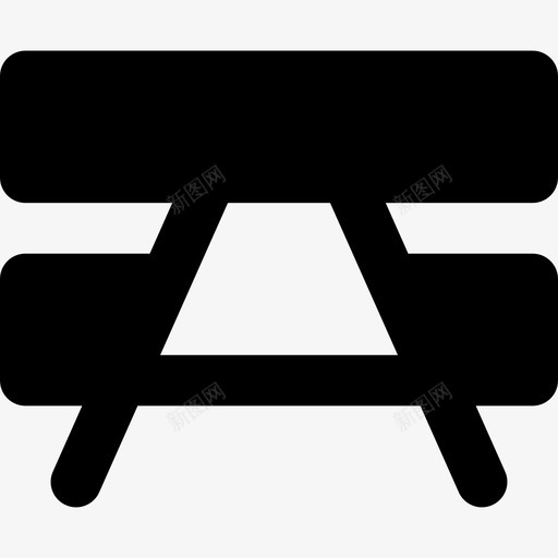 野餐桌烧烤系列满桌图标svg_新图网 https://ixintu.com 满桌 烧烤系列 野餐桌