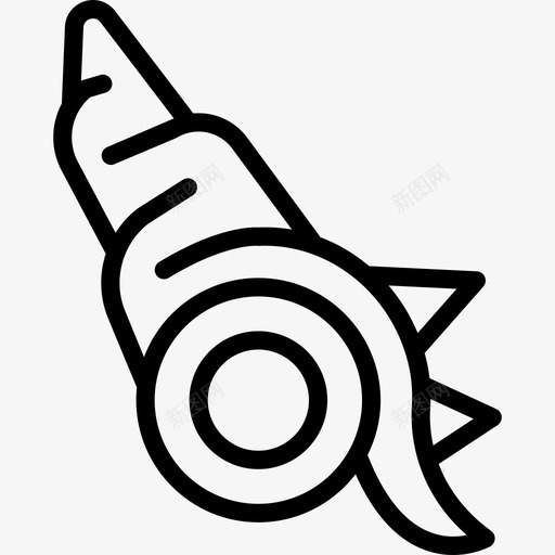 贝壳海洋生物线性线状图标svg_新图网 https://ixintu.com 海洋生物线性 线状 贝壳