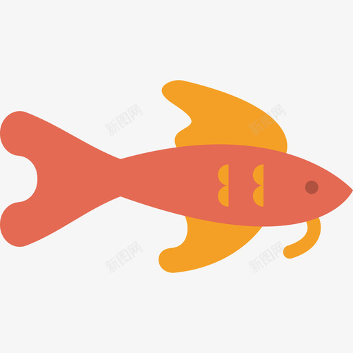 鱼动物海洋生物扁平的颜色图标svg_新图网 https://ixintu.com 动物 海洋生物扁平的颜色 鱼