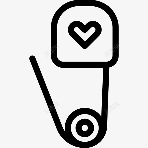 安全别针婴儿图标系列线性svg_新图网 https://ixintu.com 婴儿图标系列 安全别针 线性