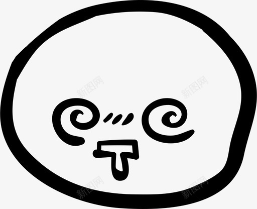 不知所措疲惫潦草的表情图标svg_新图网 https://ixintu.com 不知所措 潦草的表情 疲惫