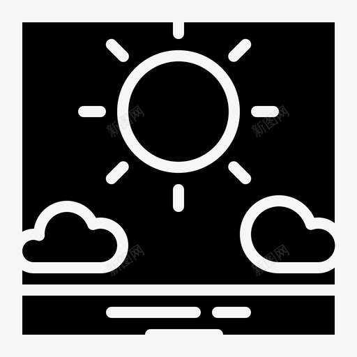 晴空大海阳光图标svg_新图网 https://ixintu.com 大海 天气晴朗 晴空 阳光