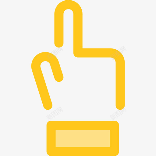 指针光标10黄色图标svg_新图网 https://ixintu.com 光标10 指针 黄色