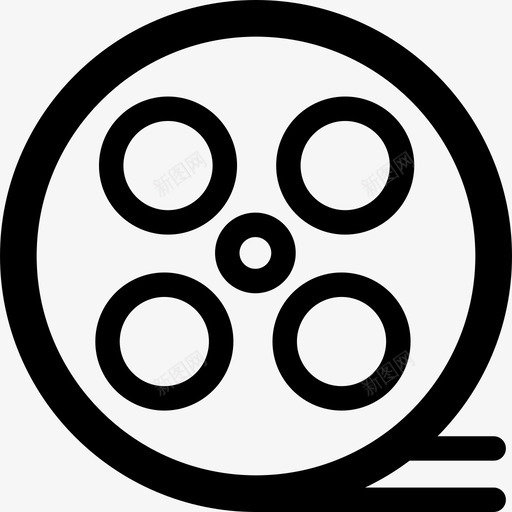 电影唱片卷轴图标svg_新图网 https://ixintu.com 卷轴 唱片 录像带 电影