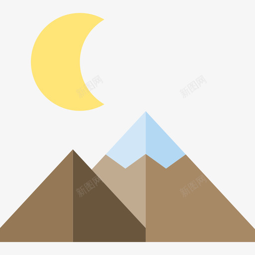 山景观平坦图标svg_新图网 https://ixintu.com 山 平坦 景观