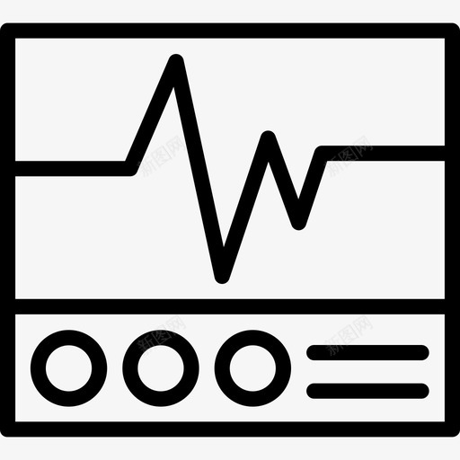 心电图医学12线性图标svg_新图网 https://ixintu.com 医学12 心电图 线性