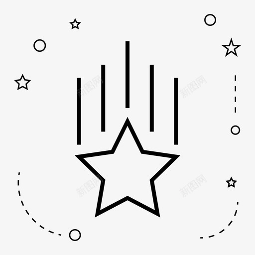 彗星坠落流星图标svg_新图网 https://ixintu.com 坠落 天空 太空 彗星 恒星 流星