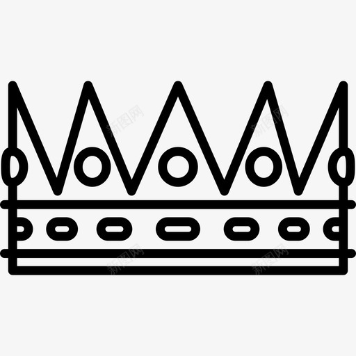 皇冠中世纪偶像系列直纹图标svg_新图网 https://ixintu.com 中世纪偶像系列 皇冠 直纹