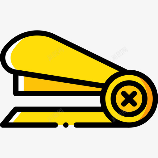 订书机办公室8黄色图标svg_新图网 https://ixintu.com 办公室8 订书机 黄色