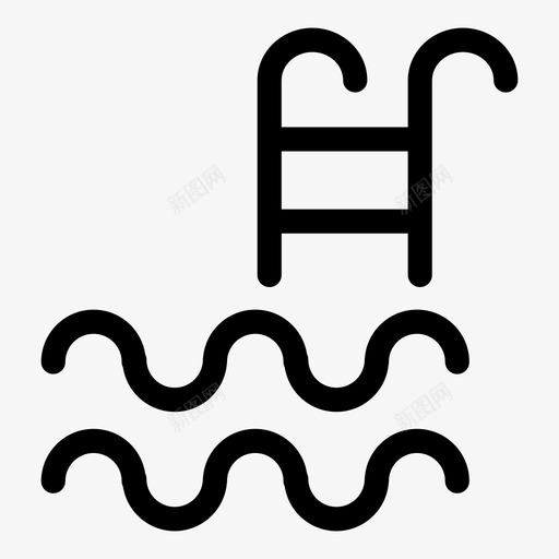 游泳池波浪图标svg_新图网 https://ixintu.com 波浪 游泳池