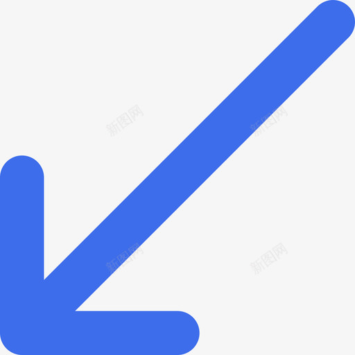 对角箭头箭头6扁平图标svg_新图网 https://ixintu.com 对角箭头 扁平 箭头6