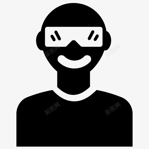 vr眼镜3d眼镜虚拟眼镜图标svg_新图网 https://ixintu.com 3d眼镜 vr眼镜 人工智能字形图标 虚拟现实耳机 虚拟眼镜