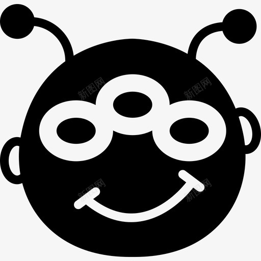 外星人表情符号设置填充图标svg_新图网 https://ixintu.com 填充 外星人 表情符号设置