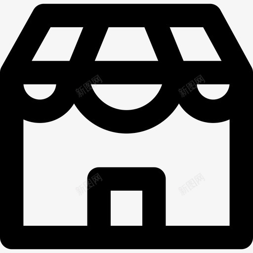 商店城市和建筑物线性线性图标svg_新图网 https://ixintu.com 商店 城市和建筑物线性 线性