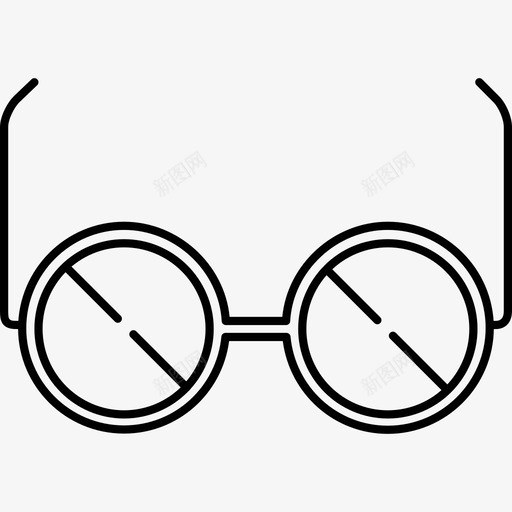 眼镜办公和商务2128px线图标svg_新图网 https://ixintu.com 128px线 办公和商务2 眼镜