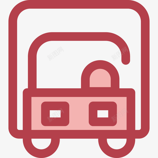 卡车运输8红色图标svg_新图网 https://ixintu.com 卡车 红色 运输8