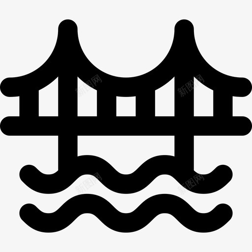 金门大桥旅游元素汇编2直线图标svg_新图网 https://ixintu.com 旅游元素汇编2 直线 金门大桥