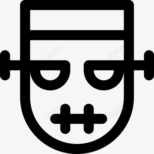 弗兰肯斯坦万圣节11直系图标svg_新图网 https://ixintu.com 万圣节11 弗兰肯斯坦 直系