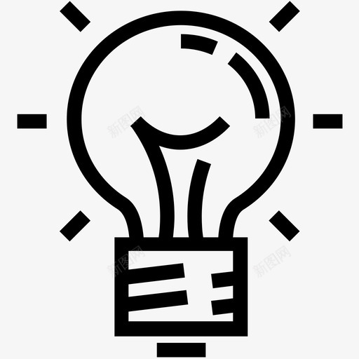 灯泡白炽灯照明图标svg_新图网 https://ixintu.com 灯泡 照明 照明图标 白炽灯