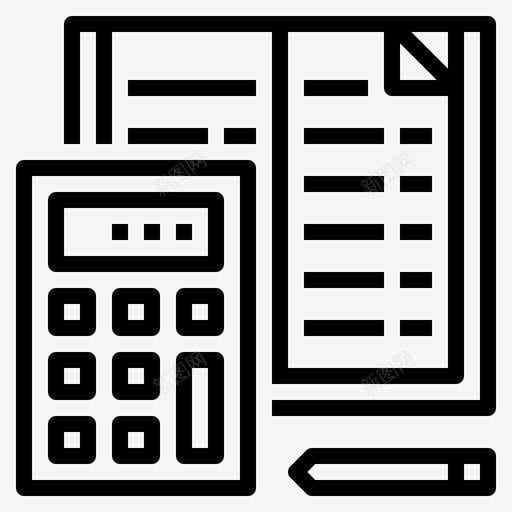 会计业务计算图标svg_新图网 https://ixintu.com 业务 会计 报告 管理 计算