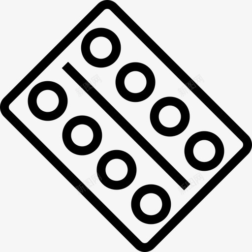 片剂医用2线性图标svg_新图网 https://ixintu.com 医用2 片剂 线性