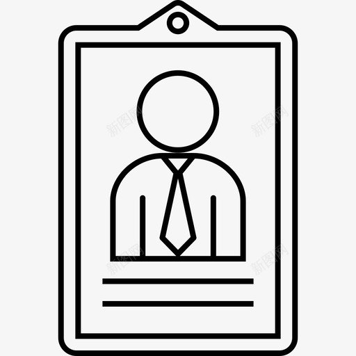 员工id业务卡图标svg_新图网 https://ixintu.com 业务 业务细线 人 卡 员工id