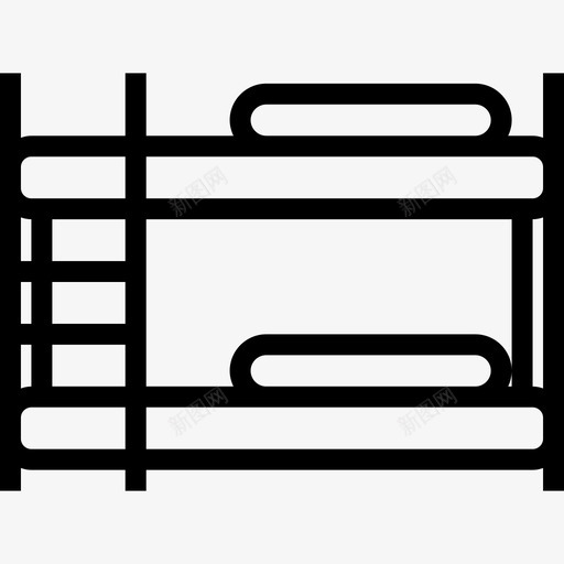 床铺家用和家具元件直线型图标svg_新图网 https://ixintu.com 家用和家具元件 床铺 直线型