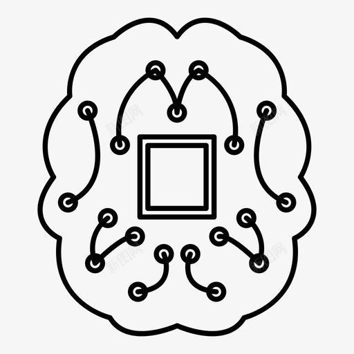 神经网络网络安全加密图标svg_新图网 https://ixintu.com 加密 神经网络 网络保护 网络安全