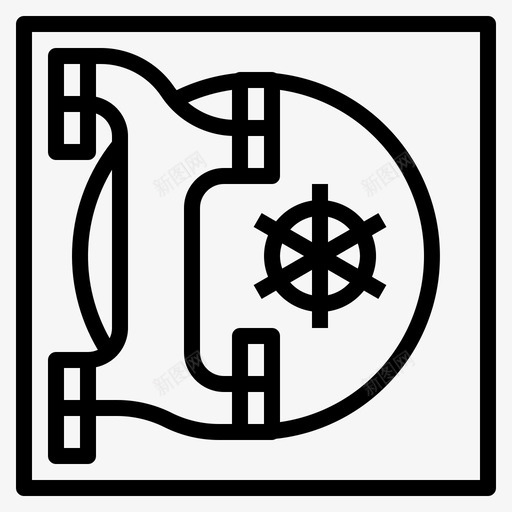 银行金库秘密安全图标svg_新图网 https://ixintu.com 安全 秘密 财务 银行金库