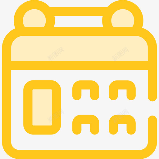日历学校系列3黄色图标svg_新图网 https://ixintu.com 学校系列3 日历 黄色