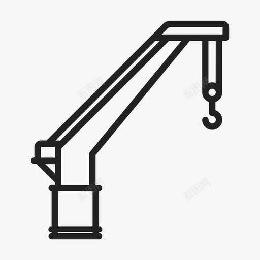 塔吊施工机械图标svg_新图网 https://ixintu.com 塔吊 施工机械