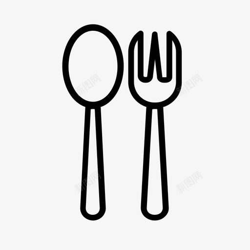 采购产品餐具食物叉子图标svg_新图网 https://ixintu.com 勺子 叉子 工具 采购产品餐具 食品和饮料 食物