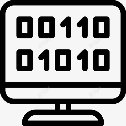二进制代码编码2线性图标svg_新图网 https://ixintu.com 二进制代码 线性 编码2