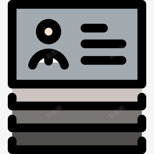 名片名片2线颜色图标svg_新图网 https://ixintu.com 名片 名片2 线颜色