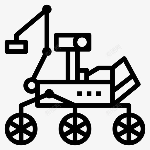 月球车科学运输图标svg_新图网 https://ixintu.com 太空 月球车 科学 运输