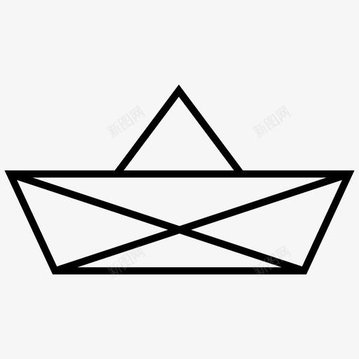 船纸船帆船图标svg_新图网 https://ixintu.com 帆船 海上夏普 纸船 船