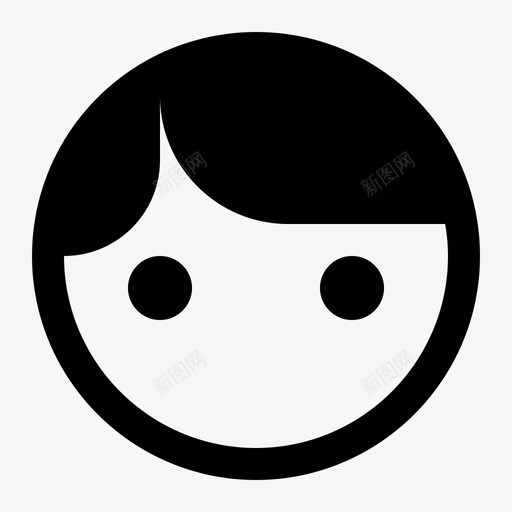 孩子男孩脸图标svg_新图网 https://ixintu.com 女孩 孩子 用户实心图标集 男孩 脸