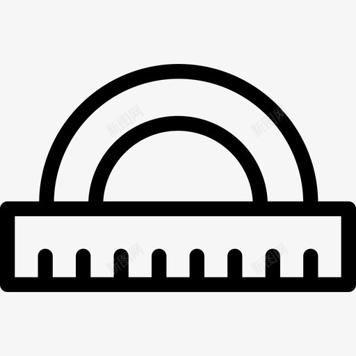 量角器学校图标集线性svg_新图网 https://ixintu.com 学校图标集 线性 量角器