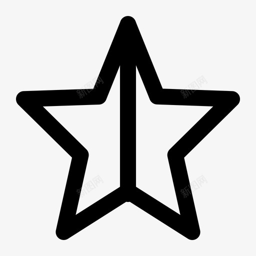 半星反馈评级图标svg_新图网 https://ixintu.com 半星 反馈 用户界面线图标集 评级 评论
