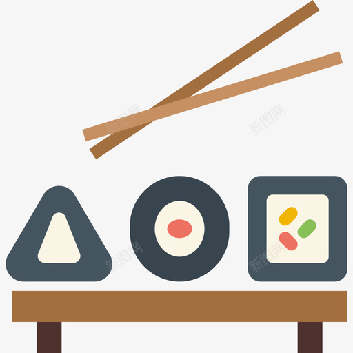 寿司美食套餐平板图标svg_新图网 https://ixintu.com 寿司 平板 美食套餐