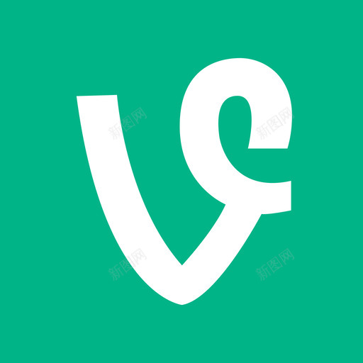Vine社交网络徽标2扁平图标svg_新图网 https://ixintu.com Vine 扁平 社交网络徽标2