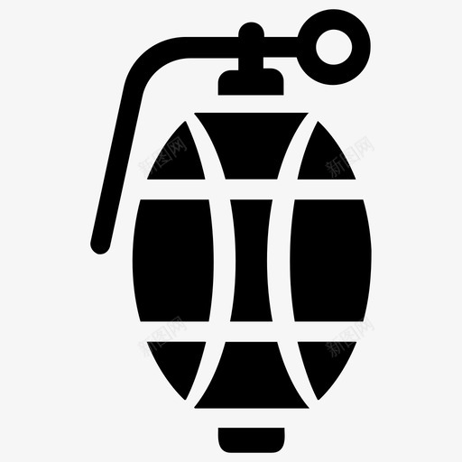 手榴弹炸弹武器图标svg_新图网 https://ixintu.com 手榴弹 手雷 武器 炸弹 生物危害雕文图标