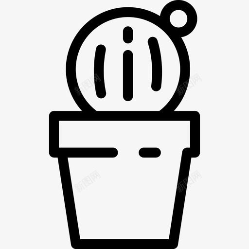仙人掌园艺4直线型图标svg_新图网 https://ixintu.com 仙人掌 园艺4 直线型