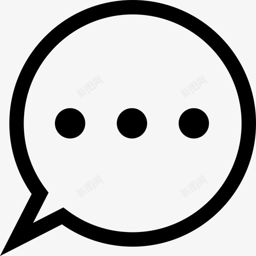 语音泡泡聊天应用程序图标线性svg_新图网 https://ixintu.com 线性 聊天应用程序图标 语音泡泡