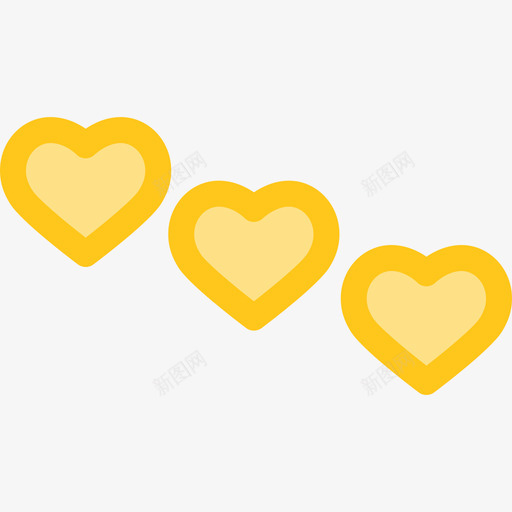 心脏评级验证符号4黄色图标svg_新图网 https://ixintu.com 心脏 评级验证符号4 黄色